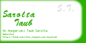 sarolta taub business card